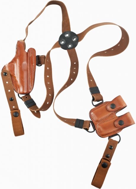 Bianchi X16 Agent Unlined Shoulder System Holder, Walther PPK/S/Walther PPK/Walther PP, Right Hand, Plain, Tan, 17240 by USA Bianchi Shoulder Holsters