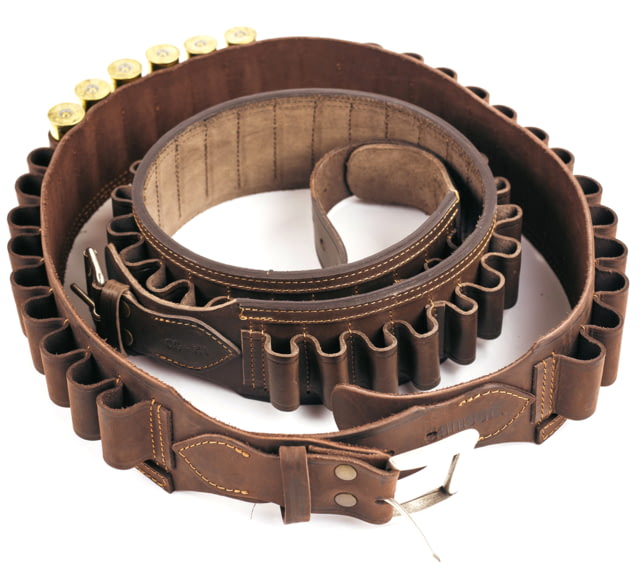 Bieling Leather Co. Uplander Shotgun Shell Belt - 410 Gauge 30 Brown 36in - 42in - Bieling Leather Co.
