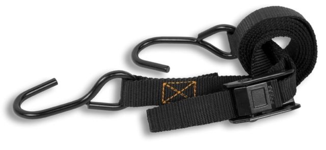 Big Game Treestands Cam-Buckle Strap-3 Pack includes 2-Vinyl-Coated Steel Hooks Black