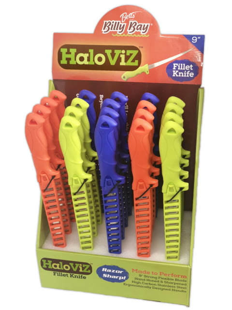 Billy Bay Hi Viz Fillet Knife Display by USA Billy Bay Specialty Outdoor Gear