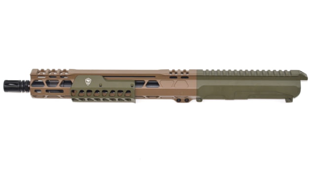 Bilson Arms BA-15FC 338 ARC 12.5in Forward Complete Upper Assembly Pistol Length 1-8 Twist 5/8x24 Fde/Sniper Green