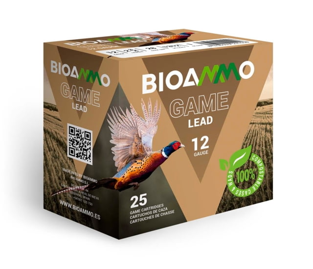BioAmmo N.6 Lead Pheasant 12 Gauge 1 oz 2 3/4in Shotgun Ammo 25 Rounds - Bioammo
