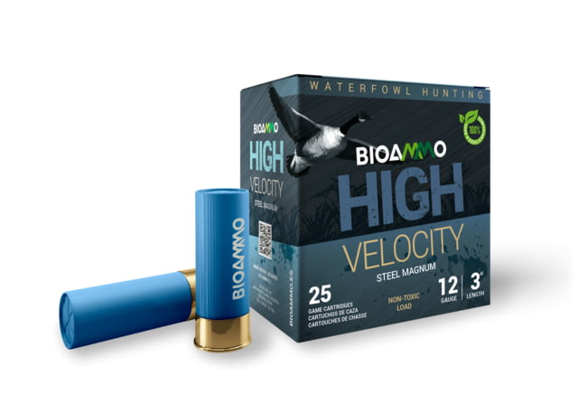 BioAmmo Steel Waterfowl 12 Gauge 1-1/4 oz 3 in Shotgun Ammunition 25 Round BB - Bioammo
