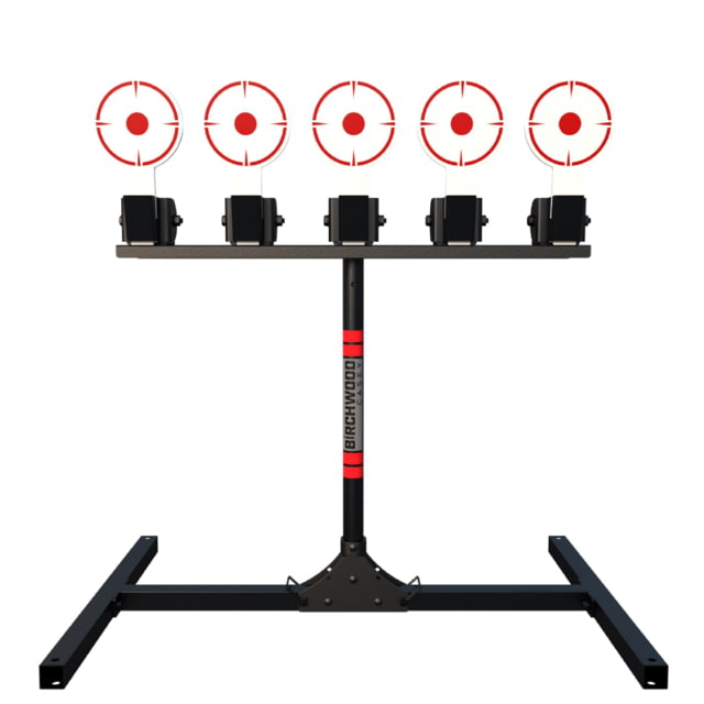 Birchwood Casey 5 Spring Loaded Self-Resetting Targets w/ Plate Rack Black