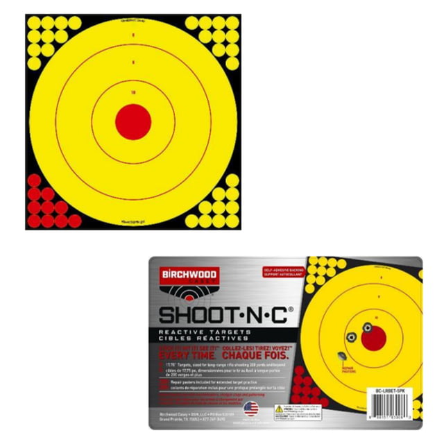 Birchwood Casey Long Range Bullseye Target Black/Yellow & Red