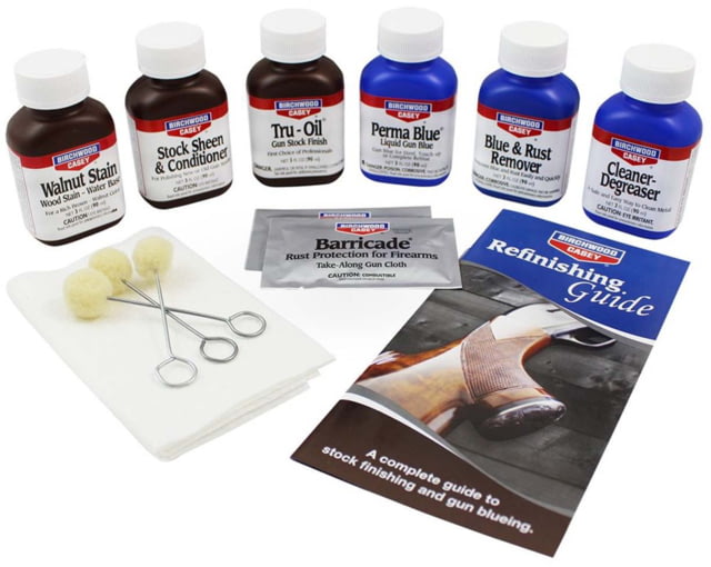 Birchwood Casey Deluxe Perma Blue & Liqiud Gun Blue & Tru-Oil Complete Finishing Set