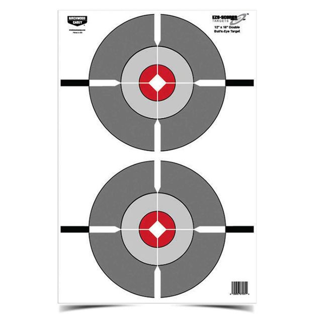 Birchwood Casey Eze-scorer 12 X 18 Double Bull's-eye White/grey