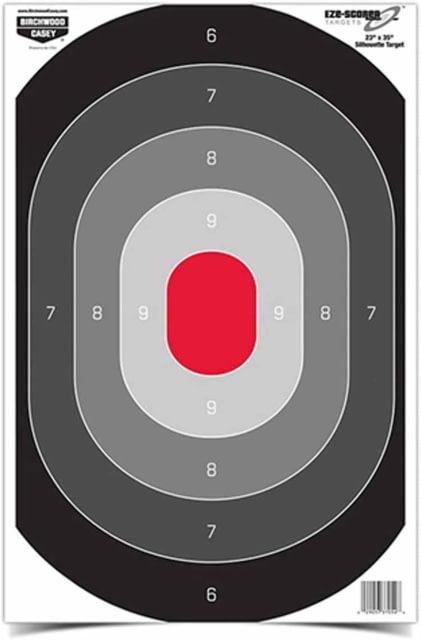 Birchwood Casey Eze-Scorer Oval Silhouette Paper Target - 100 Sheet Pack