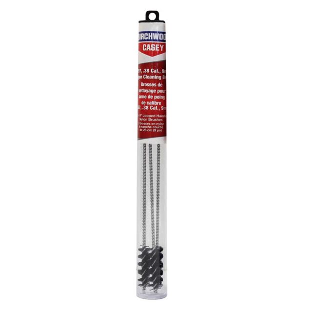Birchwood Casey Handgun Looped Cleaning Brush .357/.38/9mm Caliber 9 Inch 3-Pack