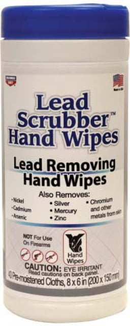 Birchwood Casey Lead Scrubber Hand Wipes 40 Pre-Moistened Towelettes