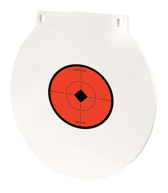 Birchwood Casey 1/2in Round Target Plate Steel 10in Black/Red/White