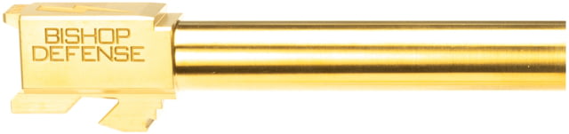 Bishop Defense Match Grade Pistol Barrel Glock 17 9mm 4.49 in 1-10 Twist Gold - Bishop Defense
