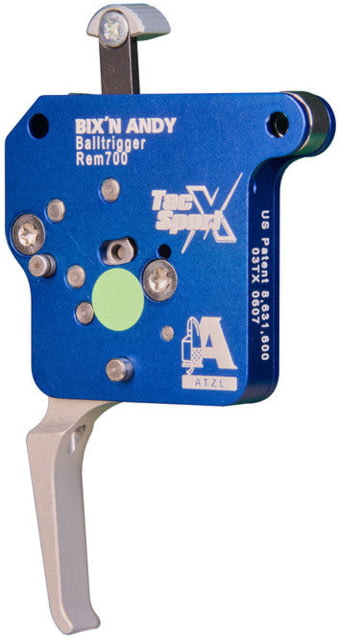 Bix'n Andy Remington 700 TacSport X Two-Stage Rifle Trigger Straight 0.625-4.4lb Top Left Safety Blue - Bix'n Andy