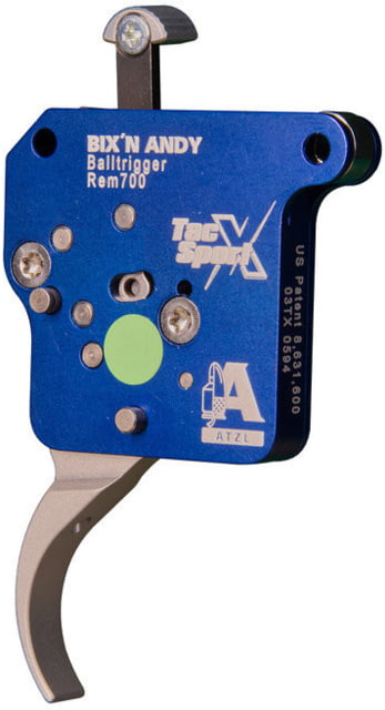 Bix'n Andy Remington 700 TacSport X Two-Stage Rifle Trigger Curved 0.625-4.4lb Top Left Safety Blue - Bix'n Andy