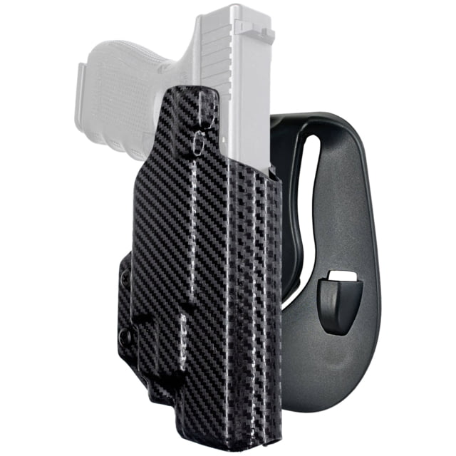 Black Scorpion Outdoor Gear OWB Paddle Holster Glock 17 1919X 22 31 44 45 w/ TLR7 TLR8 Right Hand Carbon Fiber - Black Scorpion Outdoor Gear