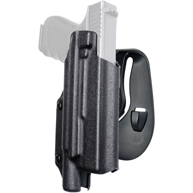 Black Scorpion Outdoor Gear OWB Paddle Holster Glock 17 19 19X 22 31 44 45 w/ X300 Right Hand Black - Black Scorpion Outdoor Gear