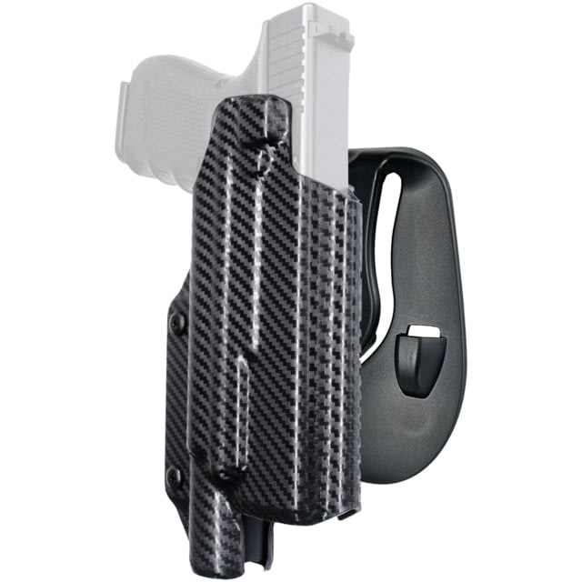 Black Scorpion Outdoor Gear OWB Paddle Holster Glock 17 19 19X 22 31 44 45 w/ X300 Right Hand Carbon Fiber - Black Scorpion Outdoor Gear
