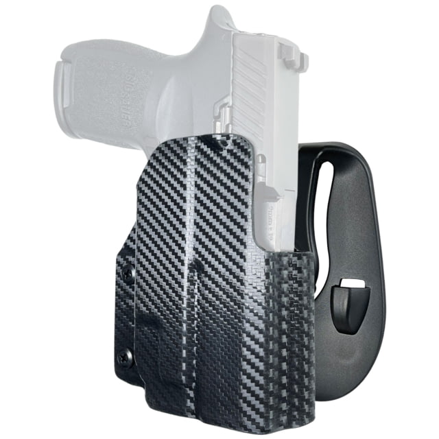 Black Scorpion Outdoor Gear OWB Paddle Holster Sig Sauer P320 Compact w/ TLR-7A Right Hand Carbon Fiber - Black Scorpion Outdoor Gear