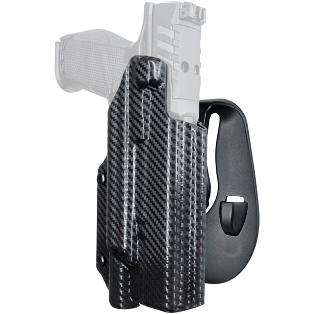 Black Scorpion Outdoor Gear OWB Paddle Holster Walther PDP 5in w/ X300 Right Hand Carbon Fiber - Black Scorpion Outdoor Gear
