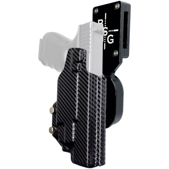 Black Scorpion Outdoor Gear Pro Heavy Duty Competition Kydex OWB Holster Glock 17 22 31 44 45 w/ TLR7 TLR8 Right Hand Black Shell Carbon Fiber - Black Scorpion Outdoor Gear