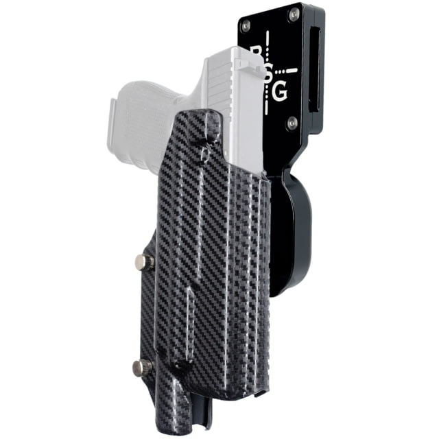 Black Scorpion Outdoor Gear Pro Heavy Duty Competition Kydex OWB Holster Glock 17 19 19X 22 31 44 45 w/ X300 Right Hand Black Shell Carbon Fiber - Black Scorpion Outdoor Gear