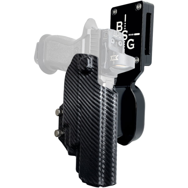 Black Scorpion Outdoor Gear Pro Heavy Duty Competition Kydex OWB Holster Sig Sauer P320 Full Size w/ TLR-7/TLR-8 Right Hand Black Shell Carbon Fiber - Black Scorpion Outdoor Gear