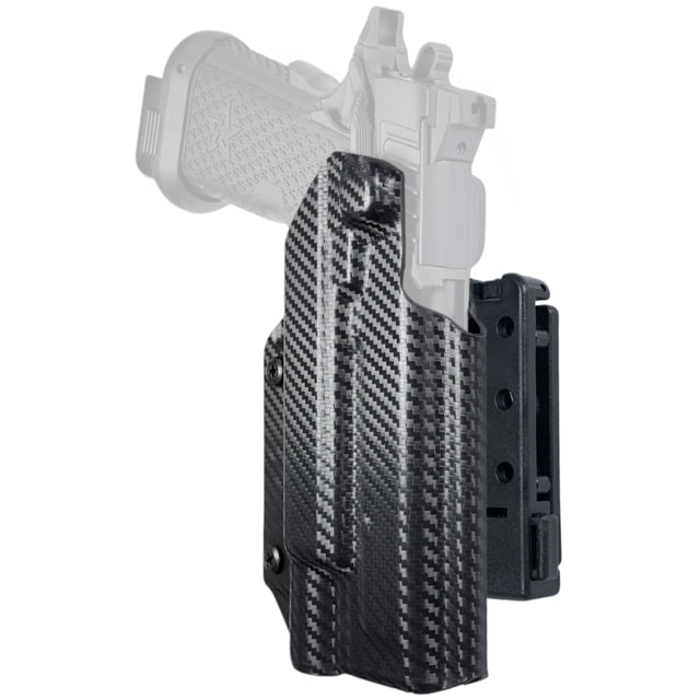 Black Scorpion Outdoor Gear Pro IDPA Competition OWB Holster Staccato XC w/ X300 Right Hand Carbon Fiber - Black Scorpion Outdoor Gear