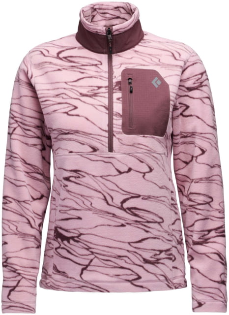 Black Diamond Black Diamond Rift Half-Zip Fleece Jacket - Women's Relief-Meadow Rose-Fig Large - $89.00 at Optics Planet