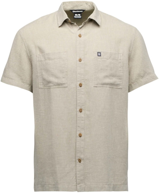 Black Diamond Scenic Route Short Sleeve Shirt - Men's Pine Smoke-Chalk Medium