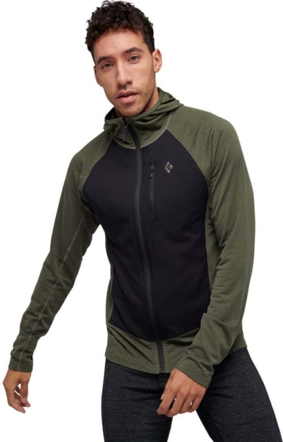 Black Diamond Black Diamond Coefficient LT Hybrid Hoody - Men's Tundra/Black Small - $229.00 at Optics Planet