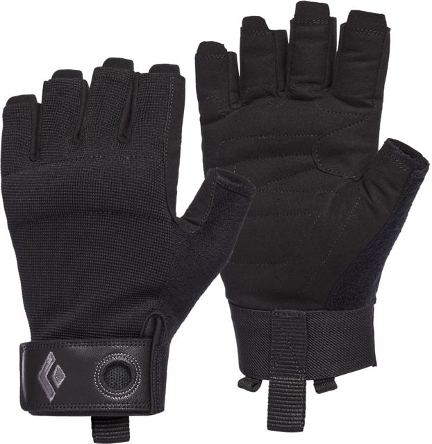 Black Diamond Crag Half-Finger Gloves - Men's Black Extra Large - Black Diamond