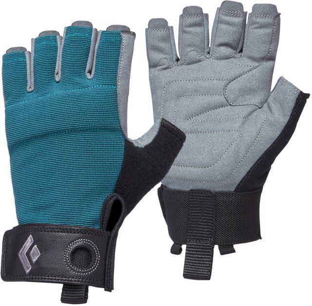 Black Diamond Crag Half-Finger Gloves - Women's Raging Sea Large - Black Diamond