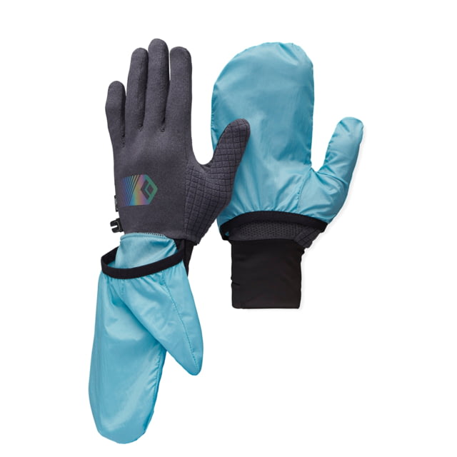 Black Diamond Deploy Wind Hood Gloves Carbon/Glacier Extra Large - Black Diamond