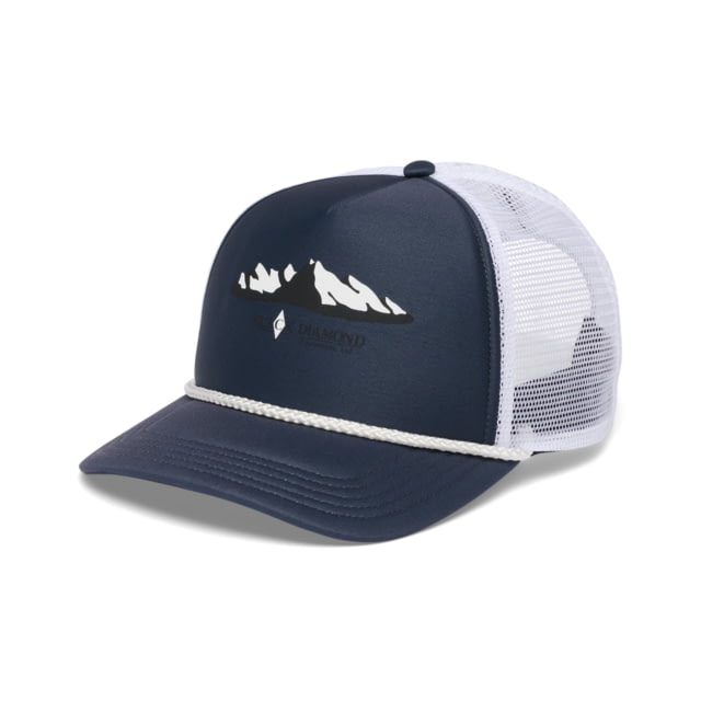 Black Diamond Black Diamond Flat Bill Trucker Hat Charcoal/White Mountainscape - $49.00 at Optics Planet