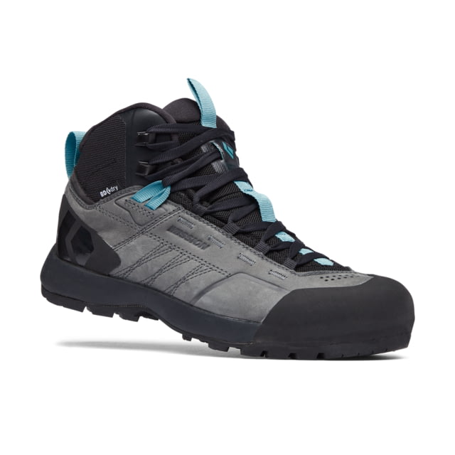 Black Diamond Missn Leather Mid WP Approach Shoes - Women's Steel Grey/Costal Blue 10