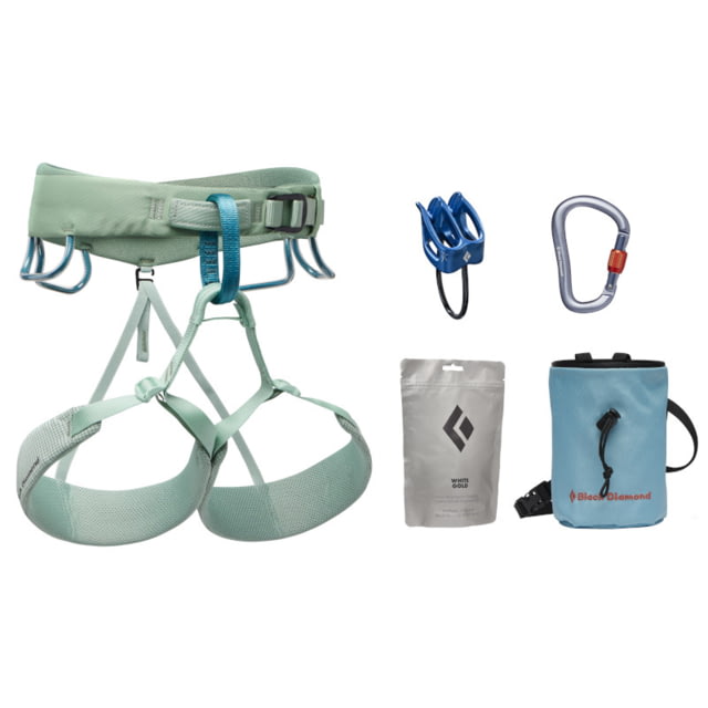 Open Box, Dealer Demo, Black Diamond Momentum Harness Package - Women's, No Color, Small, BD6500080000SM-1 by USA Black Diamond Outdoor Climbing Harnesses