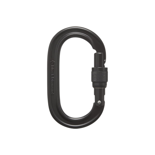 Black Diamond Black Diamond Oval Keylock Screwgate Carabiner Black One Size - $19.95 at Optics Planet