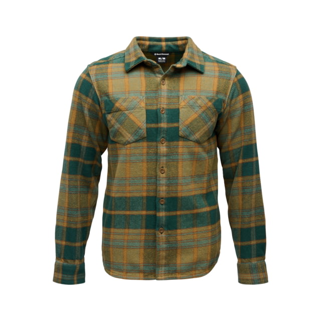 Black Diamond Black Diamond Project Heavy Flannel - Men's Deep Woods/Laurel Green/Flax Extra Large - $119.00 at Optics Planet