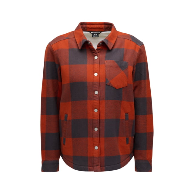 Black Diamond Black Diamond Project Lined Flannel - Women's Carbon/Burnt Sienna Extra Large - $80.55 at Optics Planet