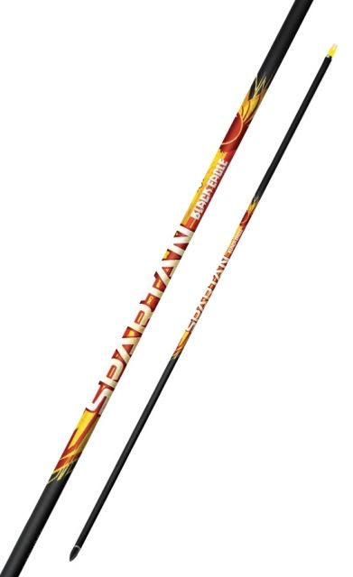 US Black Eagle Arrows Spartan Shafts - .003in Dozen - 250, Black, Yellow, Red, 250 Spine, afts-0018 Tech Data