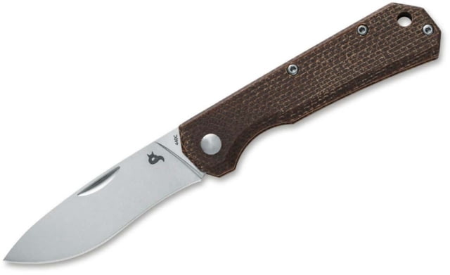 Black Fox Ciol Folding Knife 2.76in 440C Micarta Brown Handle - Black Fox