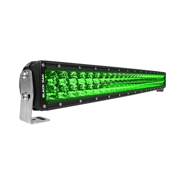 Black Oak LED Curved Double Row Combo Green LED Hog Hunting Light Bar 30in Black - Black Oak Led