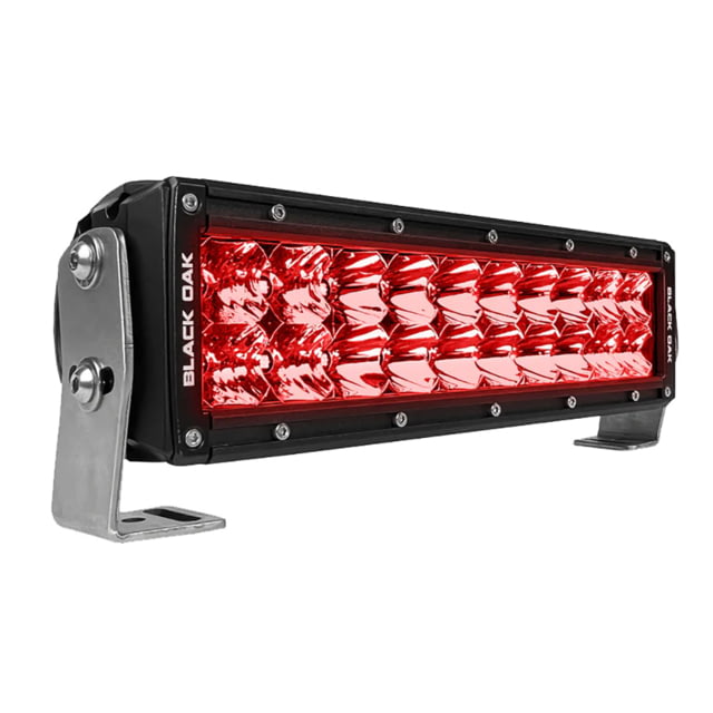 Black Oak LED Double Row Combo Red LED Predator Hunting Light Bar 10in Black - Black Oak Led