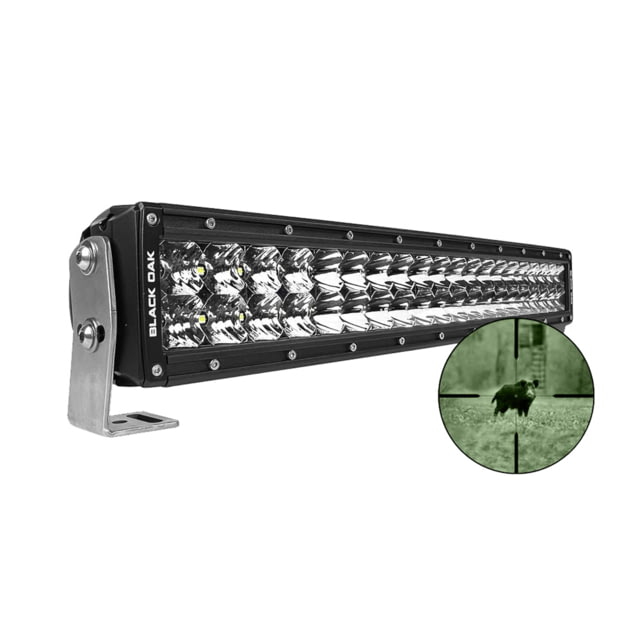 Black Oak LED Pro Series Double Row Combo Infrared LED Light Bar 20in 940nm Infrared Wavelength Black - Black Oak Led