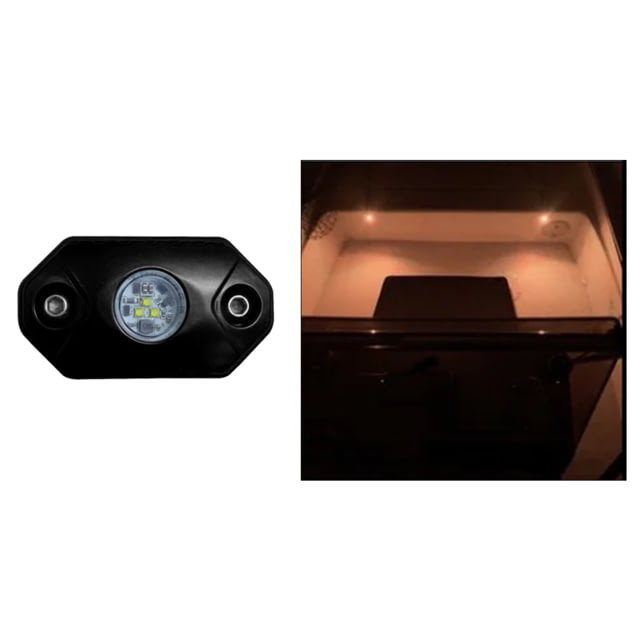Black Oak LED Rock Accent LED Light Black Housing Amber - Black Oak Led