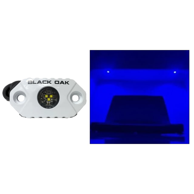 Black Oak LED Rock Accent LED Light White Housing Blue - Black Oak Led