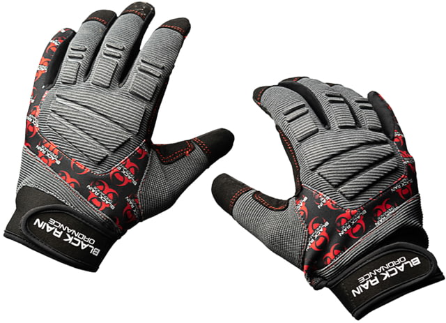 Black Rain Ordnance Tactical Men's Gloves Black/Gray/Red 2XL TACTGLOVEGRYBLKRD2XL - Black Rain Ordnance