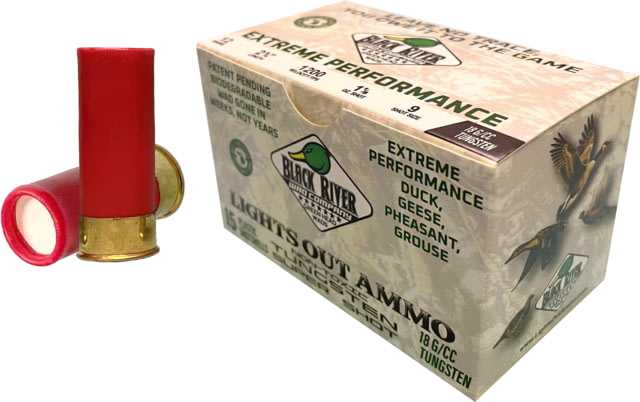 ck River Shot Company 12 Gauge Premium Tungsten TSS 2 3/4in #9 15 Round Box 1oz Ammo
