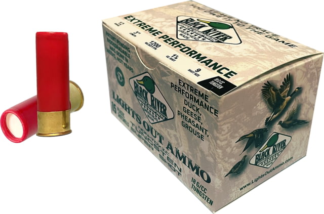 ck River Shot Company 12 Gauge Premium Tungsten TSS 3in #9 15 Round Box 1 1/8 Oz Ammo