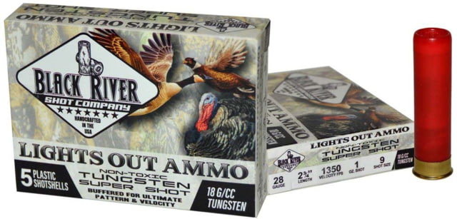 ck River Shot Company 28 Gauge Premium Tungsten TSS 2 3/4in #9 5 Round Box 1oz Ammo